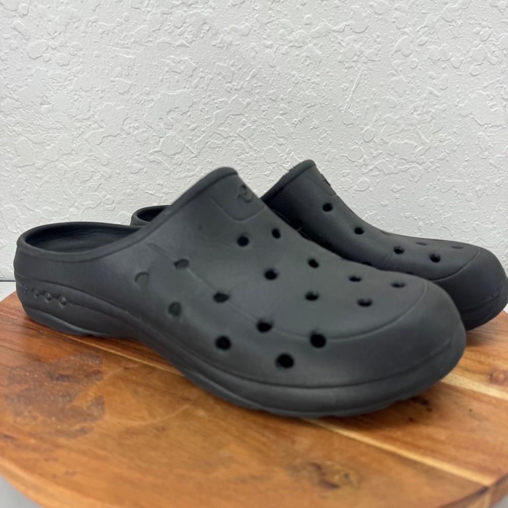 Easy Spirit Mens Black Slip On Clogs Mule Shoes Size 9